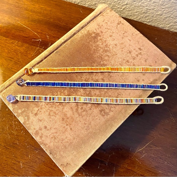 Bracelet Set ~ Three Beaded Bracelets ~ Each Different Colors ~ Friendship/Boho - Picture 2 of 7